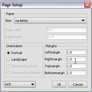 Servoy file page setup margins 2